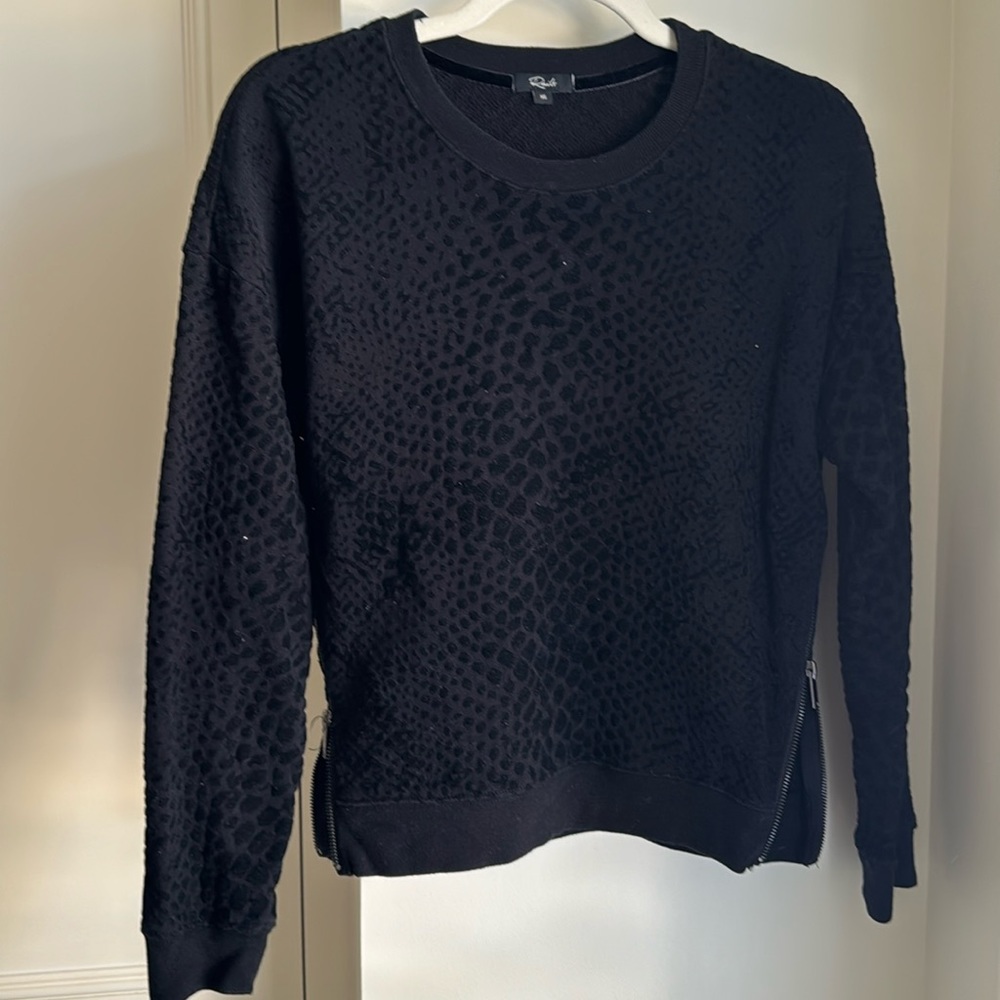 Rails Black Side Zip Sweatshirt